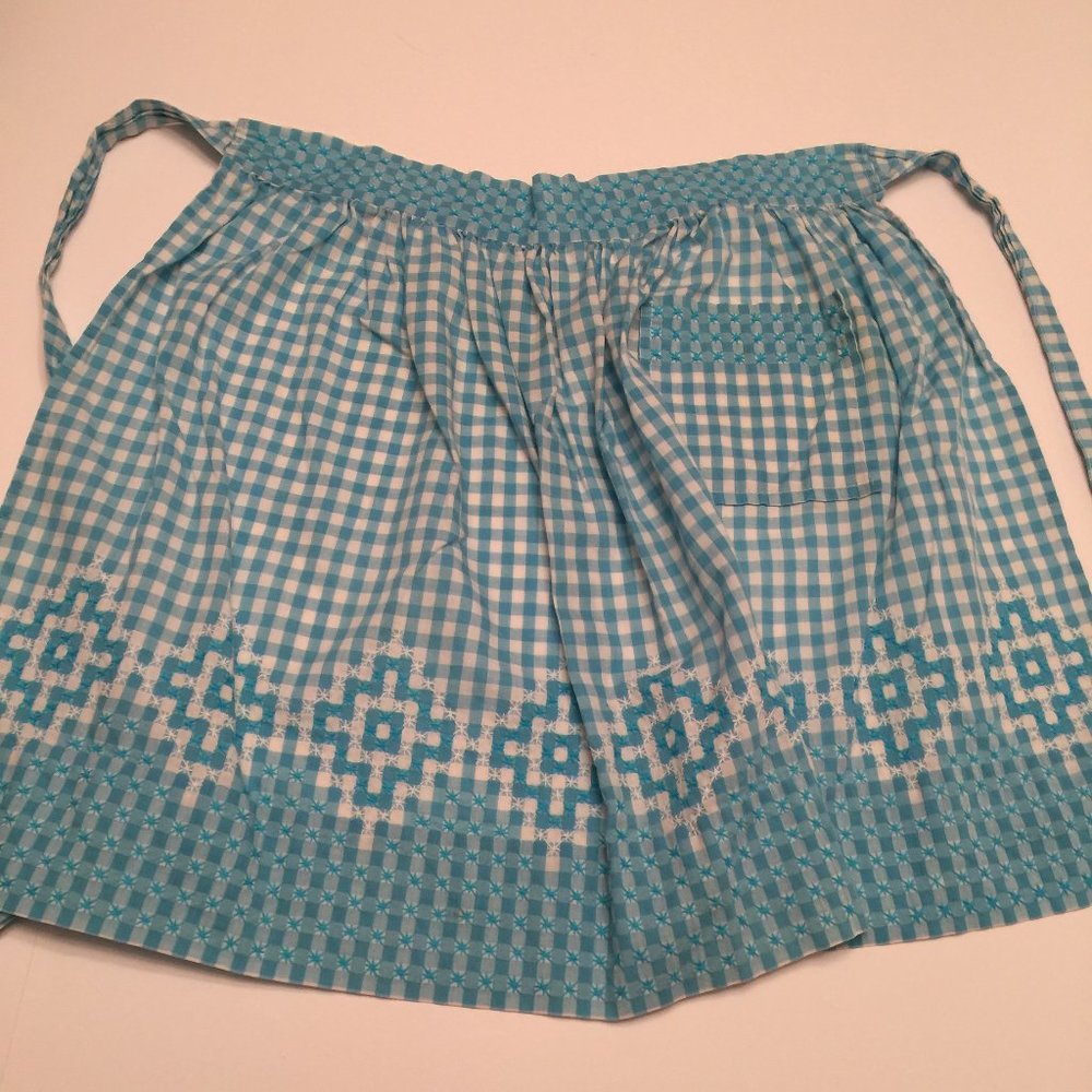 Vintage Mid Century Homemade Embroidered Apron.